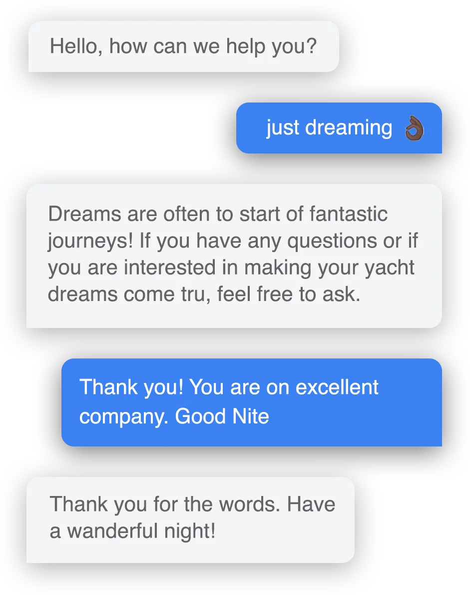 AI Yacht Chat - Best Chat Solution for Yachting Industry