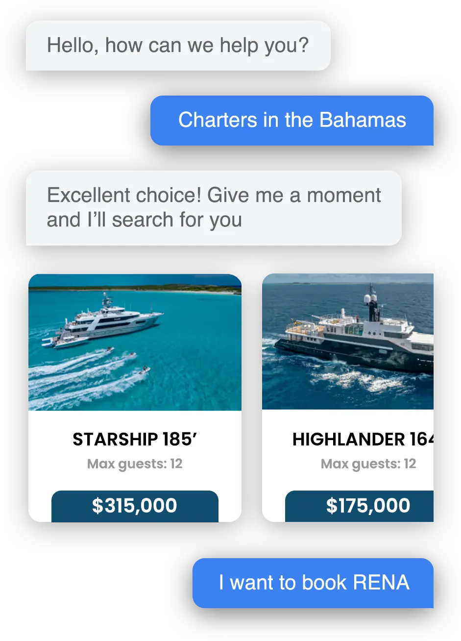 AI Yacht Chat - Integrates With Your Listings API